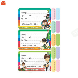Set 12 Nhãn Vở Hot trend Capybara Cute Dán Môn Học Sinh , Đồ Dùng Học Tập - MIYABI STORE