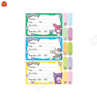 Set 12 Nhãn Vở Hot trend Capybara Cute Dán Môn Học Sinh , Đồ Dùng Học Tập - MIYABI STORE