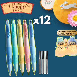 [Tặng Labubu] Combo Bút Chì Cá Heo Tập Viết Bấm 2B Ngòi 2.0mm Đồng Hành Cùng Bé giúp bé cầm bút đúng tư thế