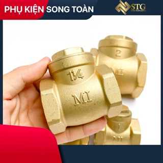 Van 1 Chiều Lá Đồng & Luppe Lá Lật Chốt Khóa Dòng Chảy - Bằng Đồng Thau - Bước Ren Thông Dụng