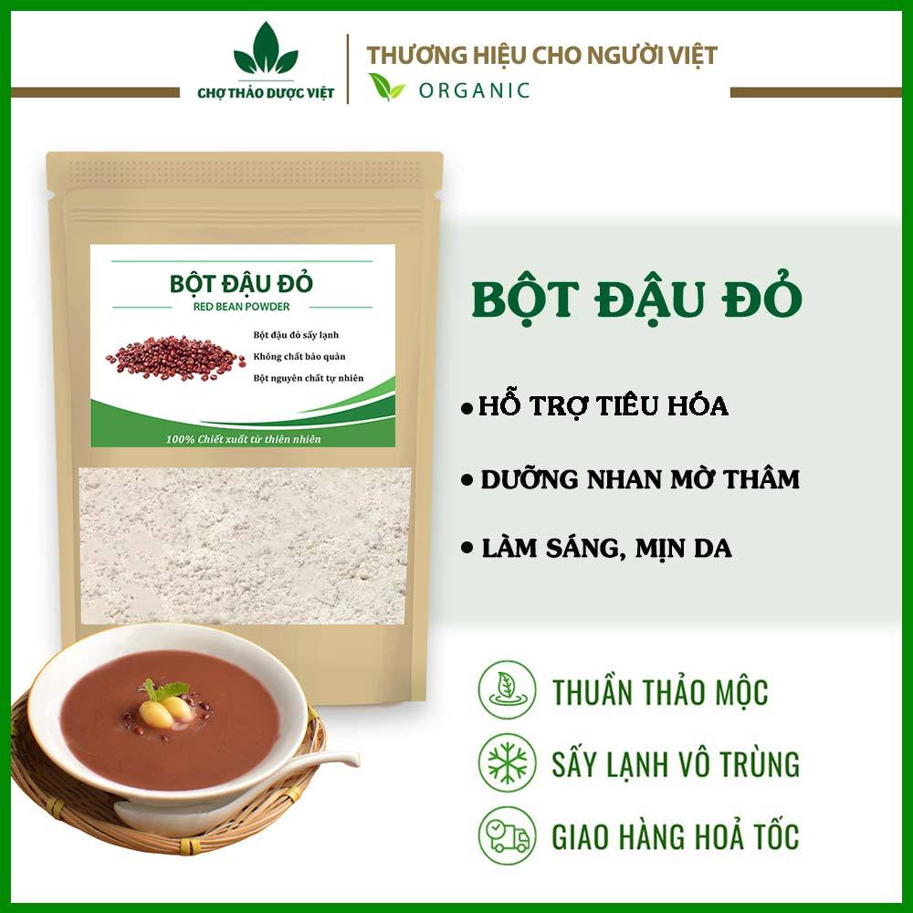 Bột đậu đỏ 100g, thơm mịn, bột đắp mặt nạ, tẩy tế bào chết, dưỡng da trắng sáng, giảm thâm mụn