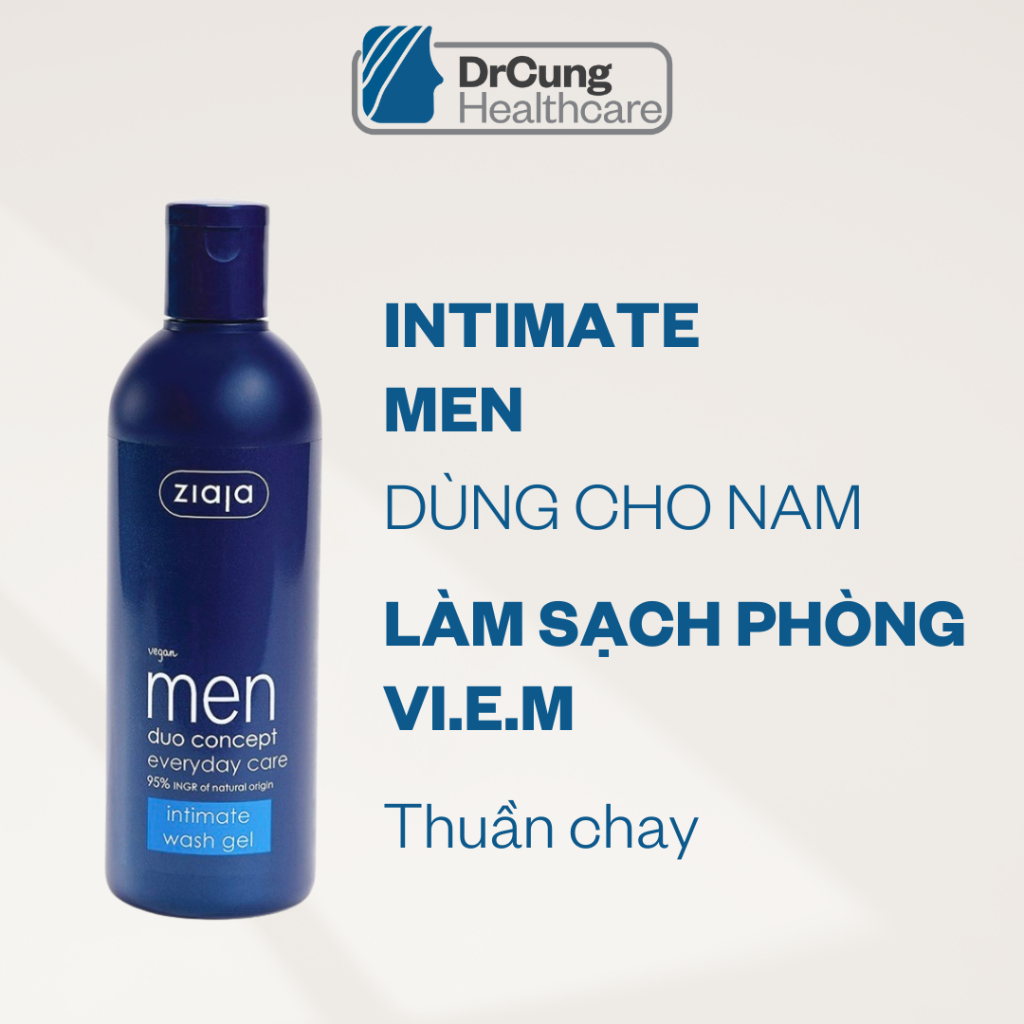 Bác Sĩ Cung Dung Dịch Vệ Sinh Cho Nam Ziaja Men Duo Concept Everyday Cảm Intimate Wash Gel - Dưỡng Ẩm, Khử Mùi Hôi