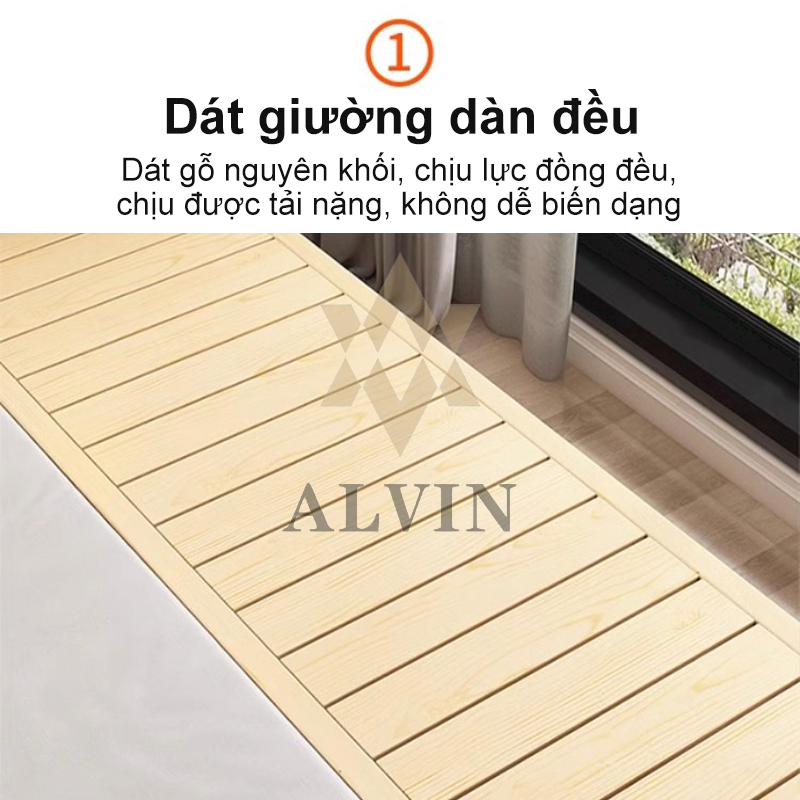 ALVIN Giường ghép Gỗ Thông Mới Giường Ngủ Đẹp Chất Lượng gỗ thật 100% 1m8 Giường gỗ cho bé ghép | BigBuy360 - bigbuy360.vn