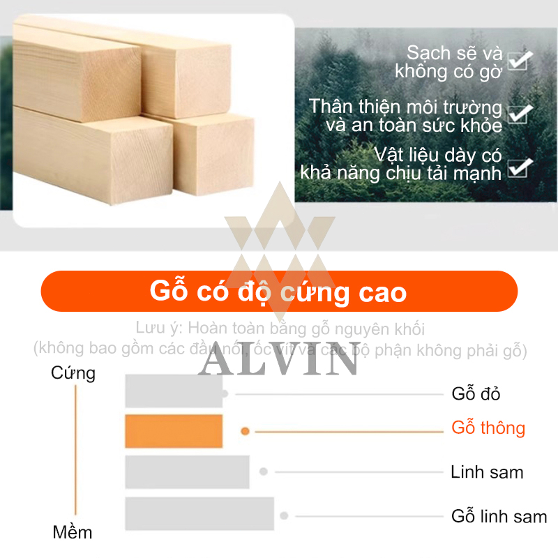 ALVIN Giường ghép Gỗ Thông Mới Giường Ngủ Đẹp Chất Lượng gỗ thật 100% 1m8 Giường gỗ cho bé ghép | BigBuy360 - bigbuy360.vn