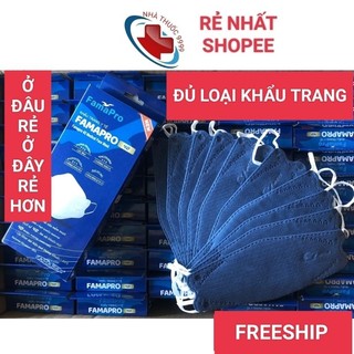   XẢ KHO  Combo 50 cái khẩu trang Famapro 4D 5D VN95 6A UV 3D KTYT... 