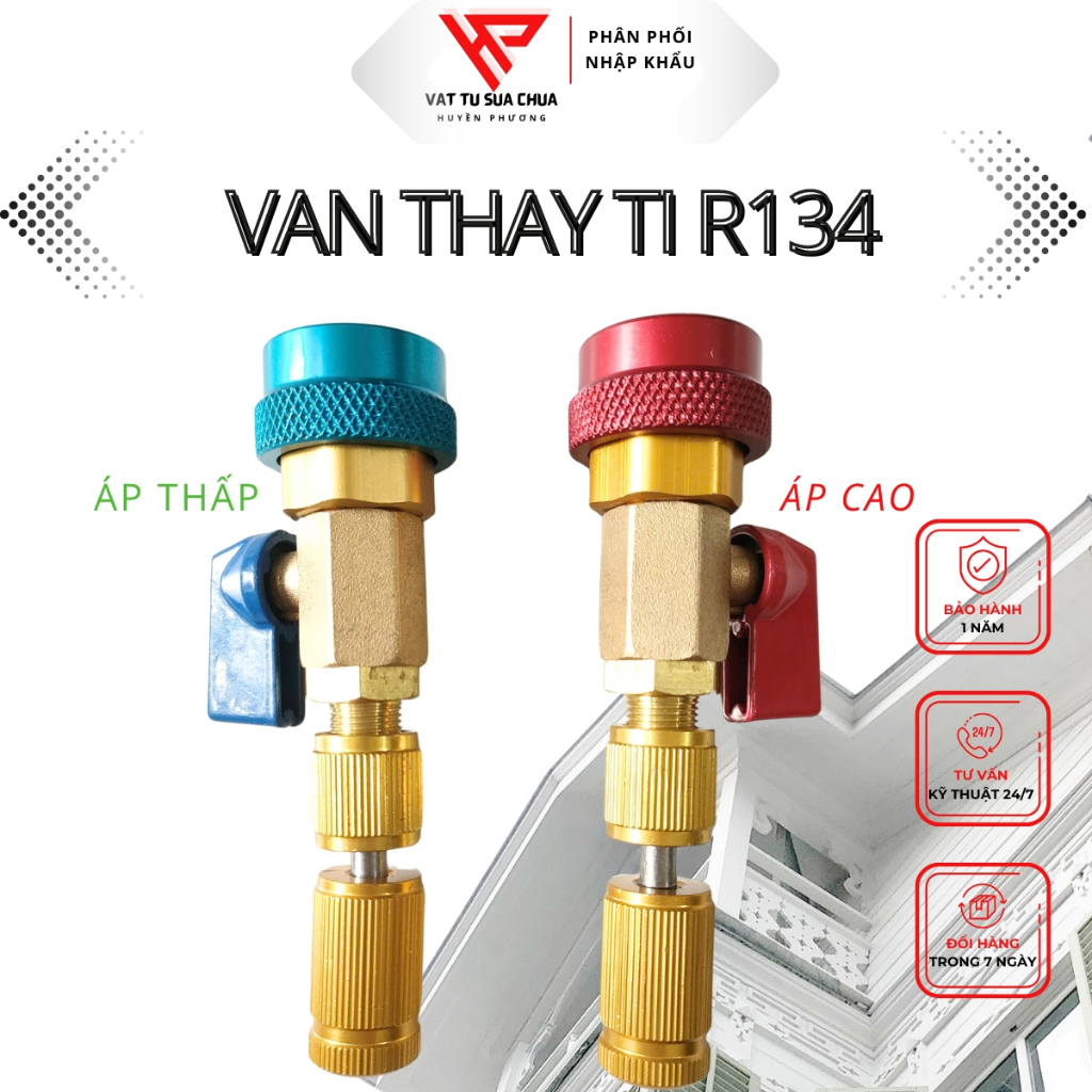 1 Đôi thay ti van điều hòa ô tô không cần xả gas R134A