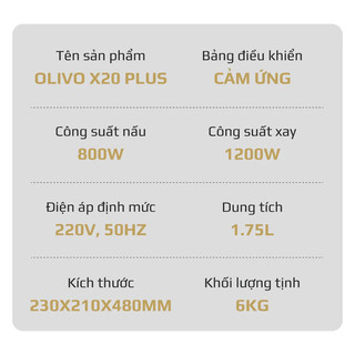Máy Làm Sữa Hạt OLIVO X20 PLUS