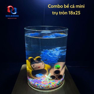 Bể cá mini để bàn COMBO kèm phụ kiện ( ống 18x25 )