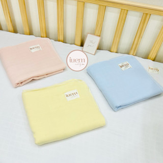 iuem Khăn tắm đa năng sợi tre lụa 4 lớp nhà iuem (90*95cm) kết hợp làm khăn quấn và chăn cho bé từ sơ sinh