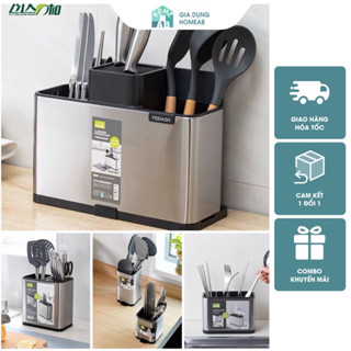 Hộp Đựng Dao Kéo Đũa Thìa Inox Nhà Bếp Inox Cao Cấp Không Gỉ, Hộp Đựng Dụng Cụ Nhà Bếp Có Đáy Thoát Nước