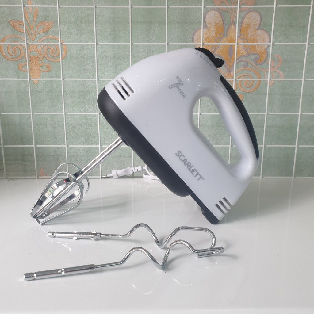 Máy đánh trứng mini 180W, 7 tốc độ, 4 que đánh inox