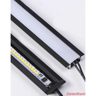 5m Thanh nhôm định hình âm trần màu đen sang trọng , cây 1m và 2m chuyên dụng cho led dán 12v, 24v