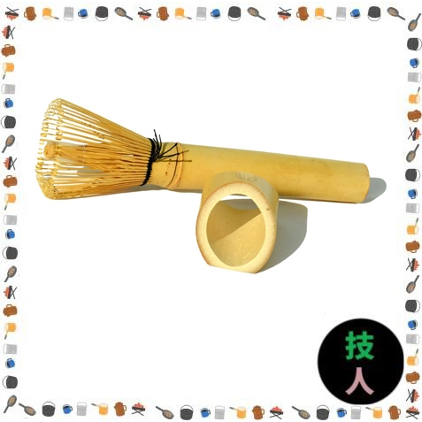 【Direct From Japan】 Chasen White Bamboo Tea Whisker Stirring Stick (Hakimakura Pillow) 14.5 cm Bambo