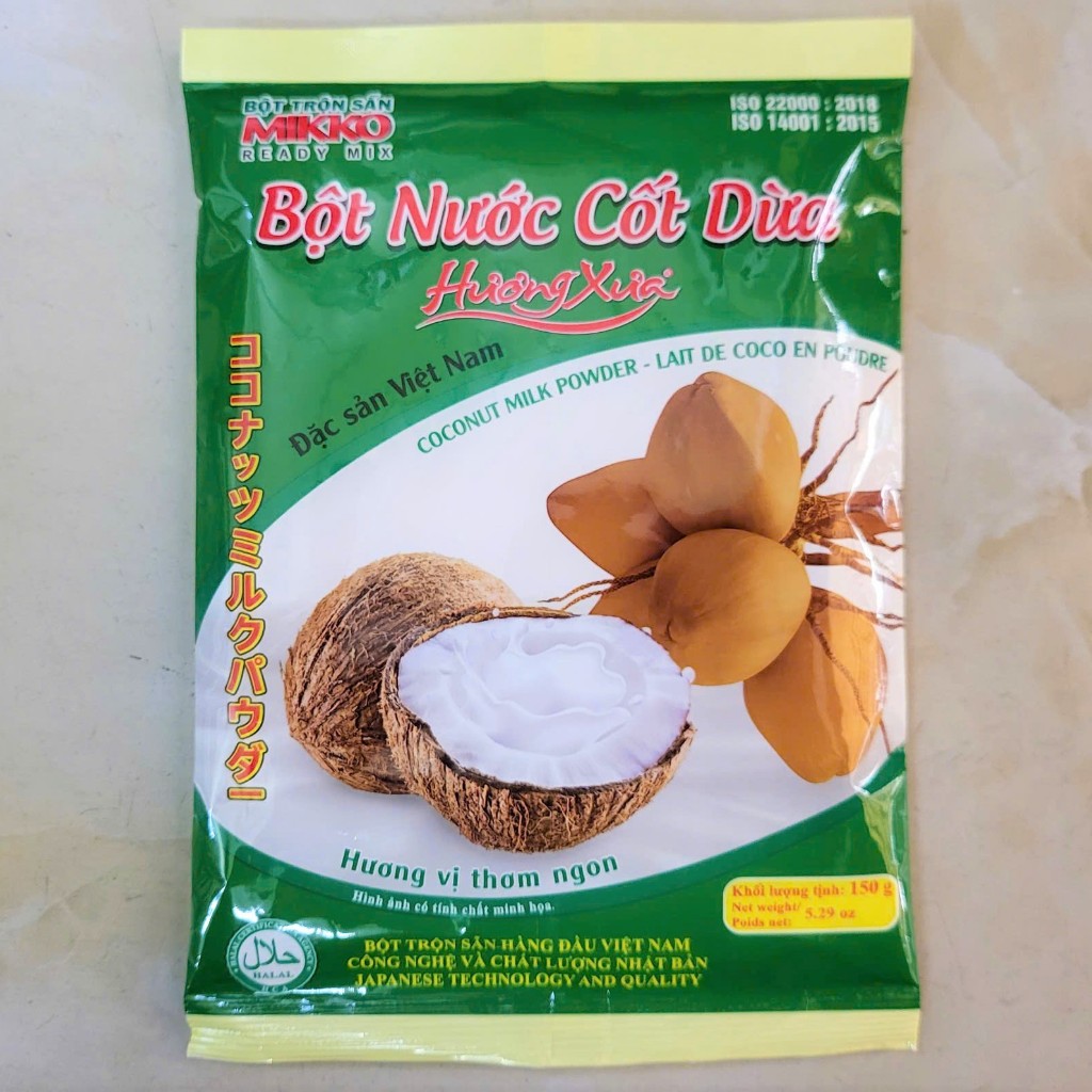 MIKKO (Túi 150g) BỘT NƯỚC CỐT DỪA HƯƠNG XƯA Coconut Milk Powder (HALAL)