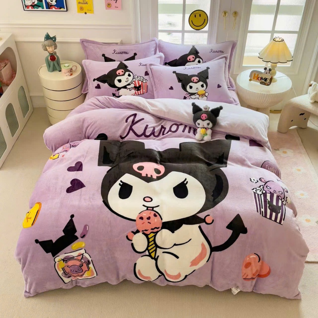  Bộ Chăn Ga Gối Nỉ Nhung Set chăn ga nỉ nhung 3D Bộ chăn ga nỉ nhung 4 món Drap Giường Đủ Kích Thước Bọc Đệm 