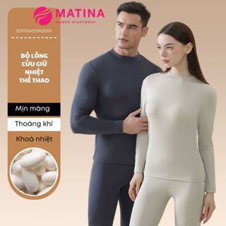 Áo giữ nhiệt kèm quần giữ nhiệt cao cấp, bộ quần áo mùa đông legging chơi thể thao tập gym, yoga co giãn MATINA KP089
