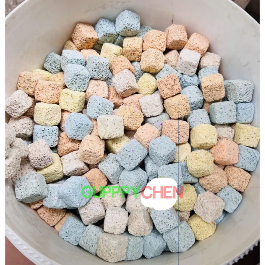 Sứ Viên Vuông Sứ Viên Tròn Ngũ Sắc - Vật Liệu Lọc Cao Cấp Ổn Định PH Cho Hồ Cá Thủy Sinh