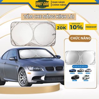 Tấm Che Nắng Kính Lái Ô Tô LOẠI TRÒN ĐÔI VERSION 4 Có Lớp Tráng Bạc Chống Tia UV - Gấp Gọn Tiện Dụng