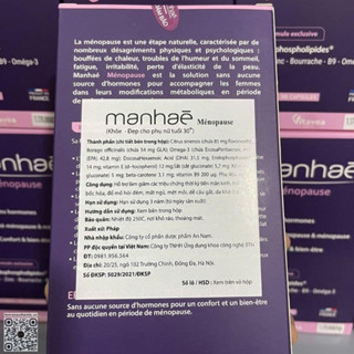 [cty] Viên Uống Nội Tiết Nutrisante Manhae Pháp full hộp 90 viên