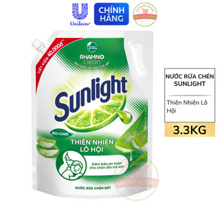  Nước Rửa Chén Bát Sunlight Thiên Nhiên Lô Hội - Túi 3.3KG 
