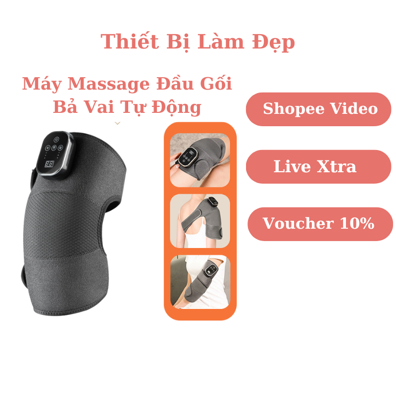 Máy Massage Đầu Gối Điện Rung Hồng Ngoại Đai Đeo Massage Ngải Cứu 3 In 1 Giảm Đau Nhức Gối Bả Vai Cánh Tay Làm Nóng 3s