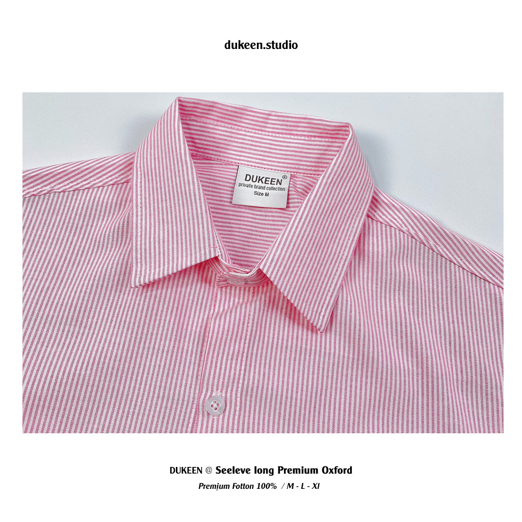 Áo Sơ Mi Kẻ Sọc Ngắn Tay Dukeen Local Brand Unisex Oxford Shirt SM033 | BigBuy360 - bigbuy360.vn