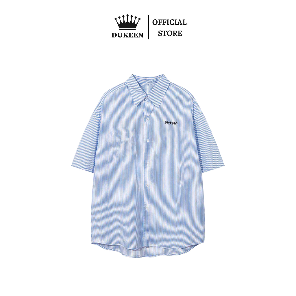 Áo Sơ Mi Kẻ Sọc Ngắn Tay Dukeen Local Brand Unisex Oxford Shirt SM033 | BigBuy360 - bigbuy360.vn