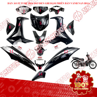 Dàn Áo Xe Future 125 Mập , Xe Future Bình Xăng Con 125 2014 2015 Đen Ghi Đậm Phiên Bản Vành Nan Hoa Chính Hãng - ZZM