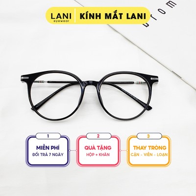 Gọng kính cận nam nữ LANI dáng bầu vintage 2158 - Lắp mắt cận có độ theo yêu cầu