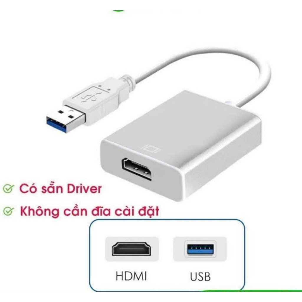 Cáp Chuyển USB 3.0 Sang HDMI video fullHD 1080Pcho laptop/pc/hdtv tương thích với windows xp, Windows