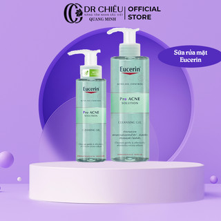 Sữa Rửa Mặt Eucerin Cho Da Dầu Mụn - Eucerin Pro ACNE Solution Cleansing Gel 200ml và 400ml Pro acne