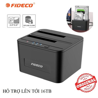 DOCK Đọc Dữ Liệu Ổ Cứng FIDECO 2.5"+3.5" - Hỗ Trợ Đọc Lên Đến 16GB