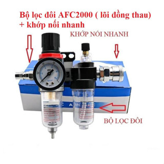 Bộ lọc tách nước AFC2000 cho máy nén khí kèm khớp nối nhanh ống hơi