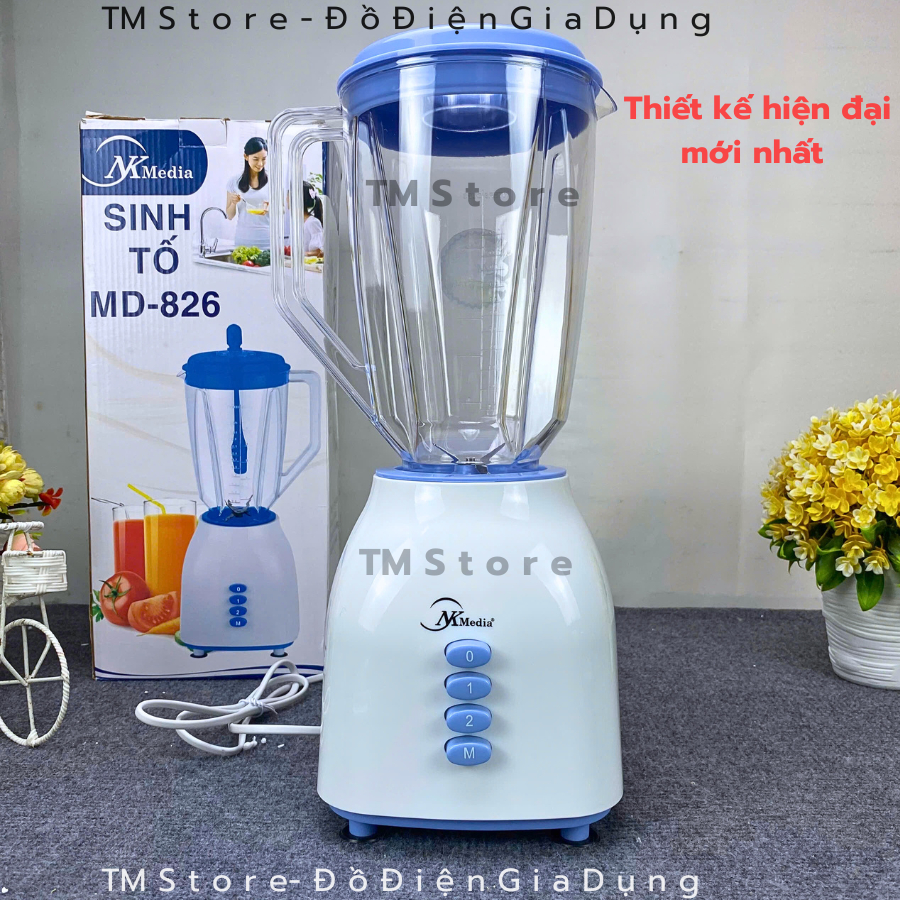 Máy xay sinh tố cối nhựa đa năng NK Media MD-826 chuẩn cao cấp , Máy xay sinh tố các loại đa năng ra