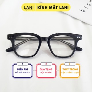  Gọng kính cận vuông to cốt thép siêu bền LANI 9104 - Lắp mắt cận có độ theo yêu cầu 