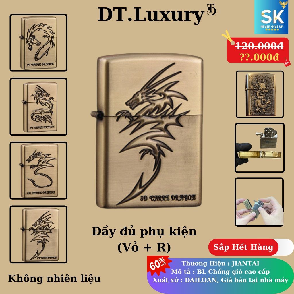 Vỏ Jippo Độc Lạ (M-R4) Chất liệu Đồng Thau (Không Bao Gồm Nhiên Liệu)