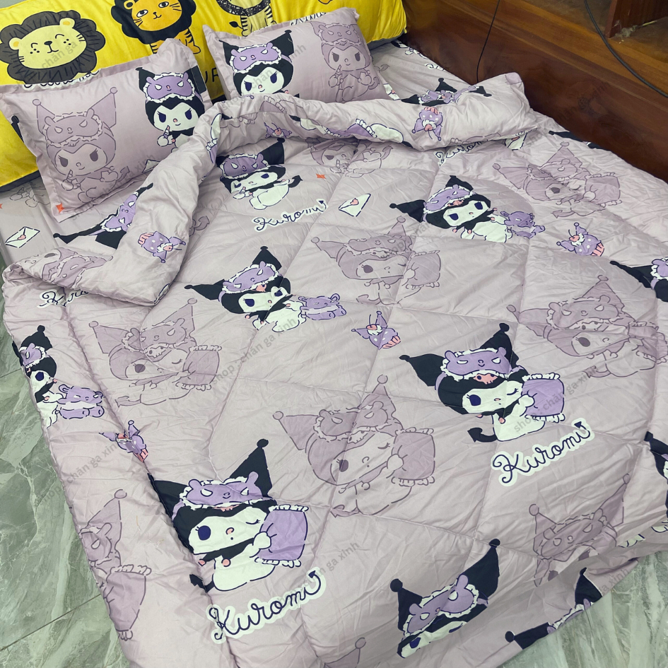 Bộ Chăn Phao 5 món Chăn Sẵn Ruột ,ga Gối Cotton Poly 1m6,1m8,chăn Mền Đẹp