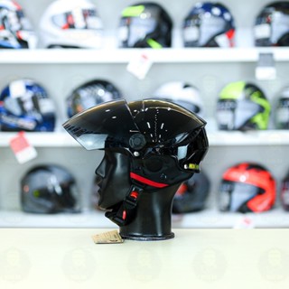 Mũ bảo hiểm 1/2 KLT K6 New 2024 form KYT Tiger jet - Đen bóng