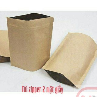 [1kg/size] túi zip giấy kraft đáy đứng không cửa sổ