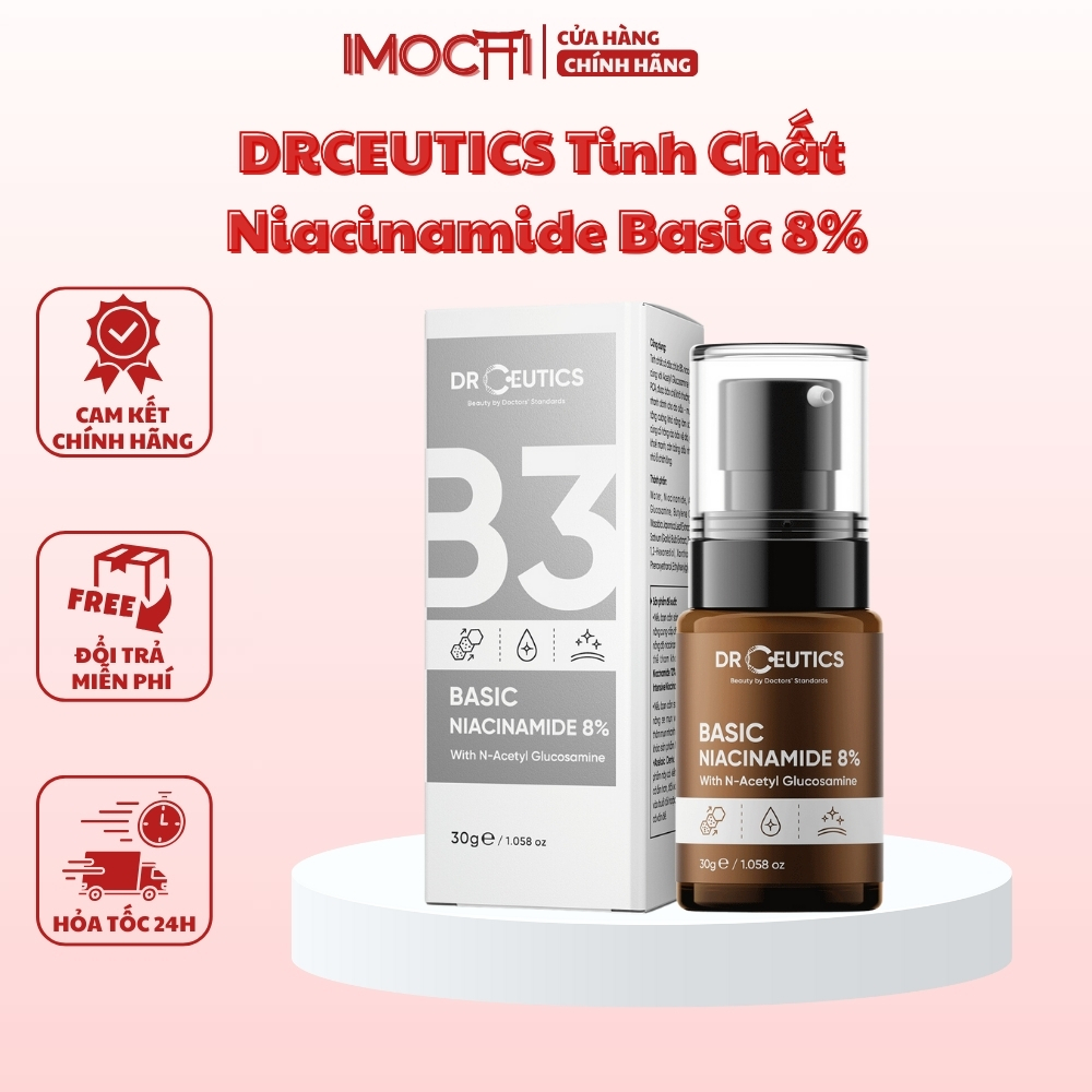 DRCEUTICS Tinh Chất Niacinamide Basic 8% DrCeutics Cho Da Dầu Mụn