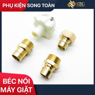 Đầu Nối & Béc Dùng Cho Dây Cấp Nước Máy Giặt - Bước Ren 21 Có Đầu Nối Nhanh 1 Chạm