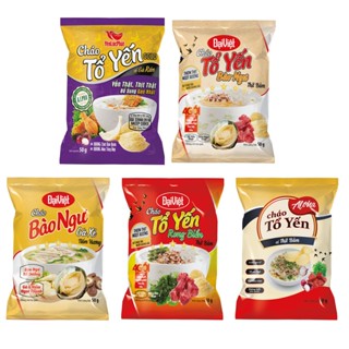 Thùng 30 gói cháo yến tổng hợp 5 vị, mỗi vị 6 gói, cháo tổ yến nguyên liệu yến thật, bào ngư thật