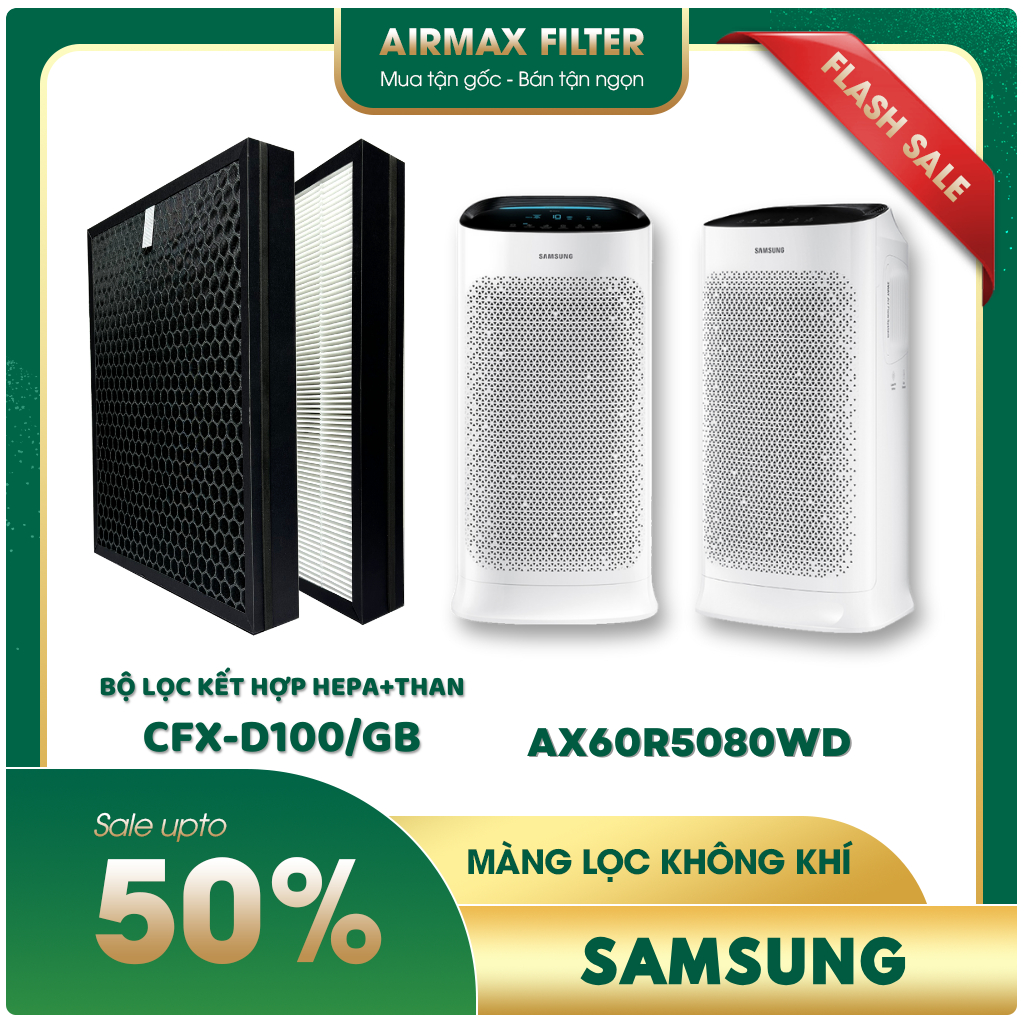 Màng lọc không khí Samsung AX60R5080WD – màng lọc kết hợp HEPA và Than hoạt tính