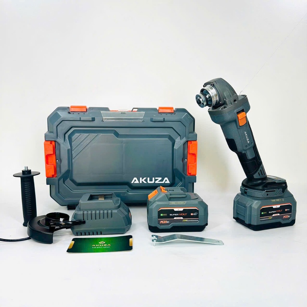 Máy mài pin AKUZA 01BL cao cấp không chổi than có chỉnh lực điện tử, pin 15 cell Mẫu Mới 2024