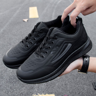 Giày thể thao nam màu đen sneaker cổ cao chất liệu da đế cao cao cấp độn đế đẹp bảo hành 1 năm SN11 TIMAN