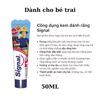 kem đánh răng signal cho trẻ Đức 50ml