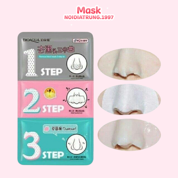 Step 3 Bước Lột Mụn Mũi Bioaqua