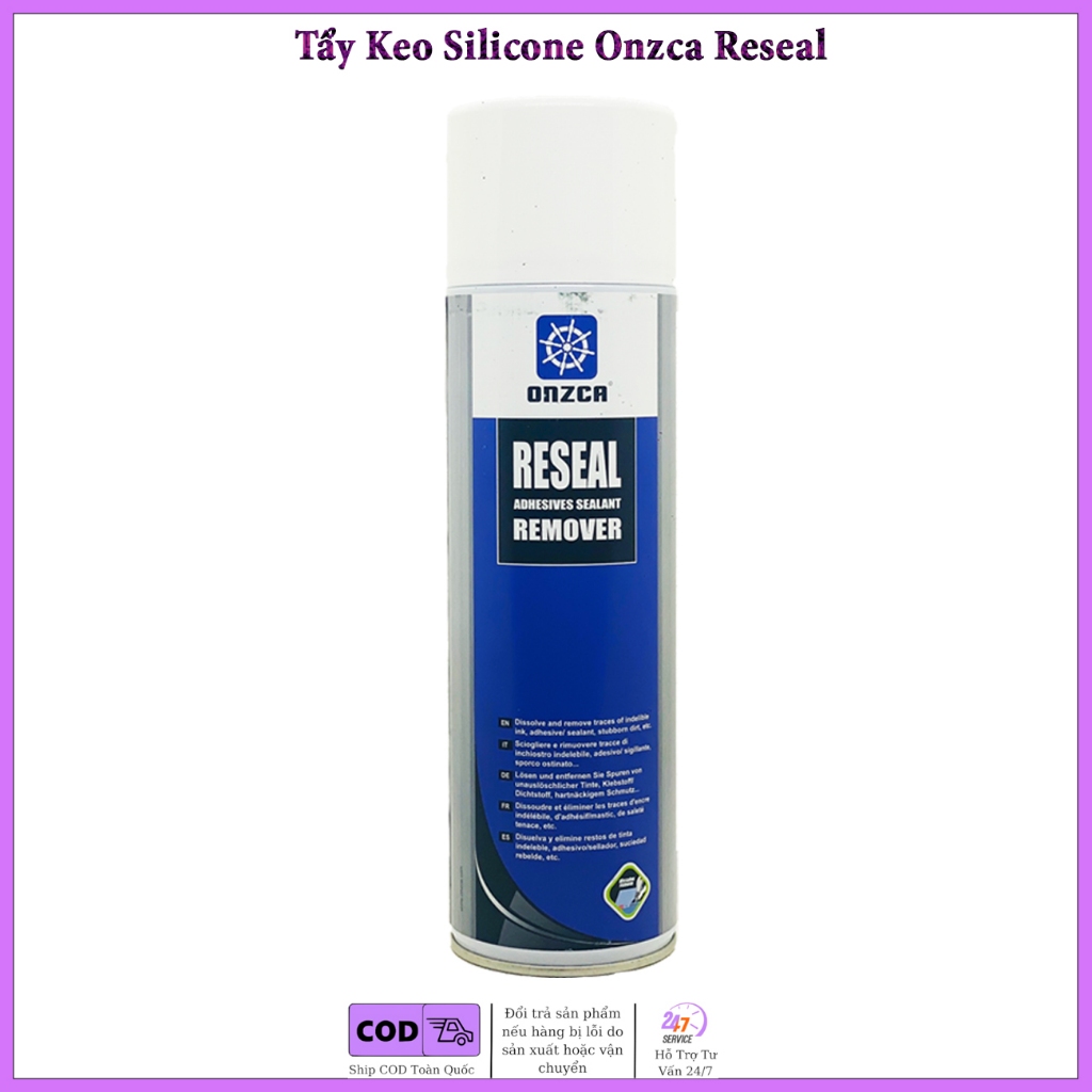 Onzca Reseal Dung Dịch Làm Sạch Silicone Trên Sơn, Kính, Nhựa, Gỗ,... 500ml