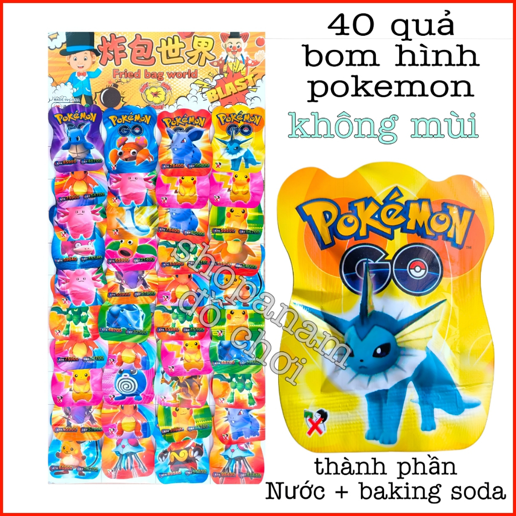 vỉ 40 quả bom pokemon ( không có mùi ) bán tại shopanamdochoi.com