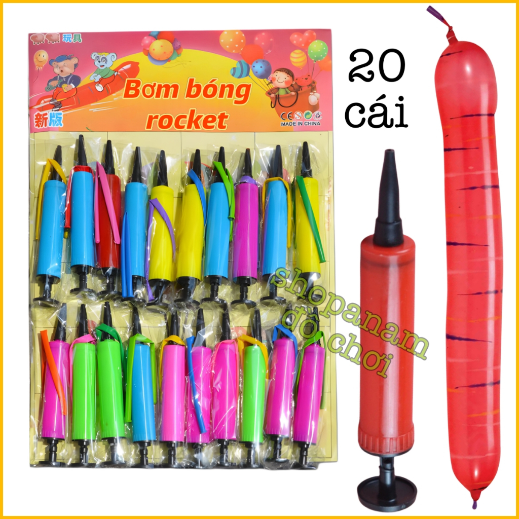 Vỉ 20 cái piston bơm bóng bay , đồ chơi bơm bóng bay bán tại shopanamdochoi.com